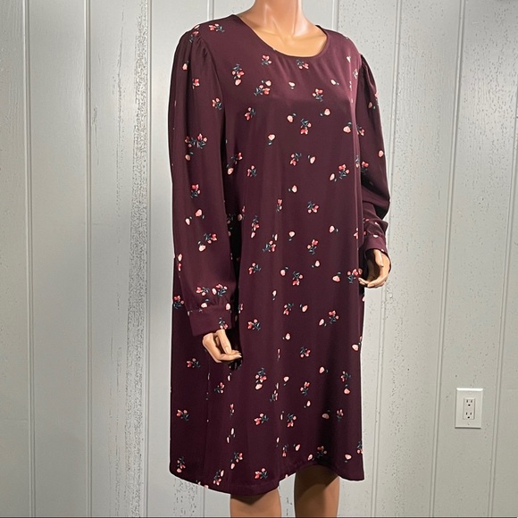 * NWOT  Old Navy Woman’s Maroon Floral Scoop Neck Sz XXL - Picture 2 of 8